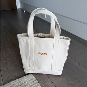 LL Bean white tote
